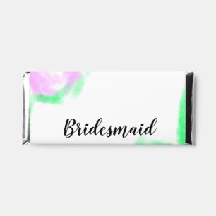 Simple minimal elegant bridesmaid wedding favours  hershey bar favors
