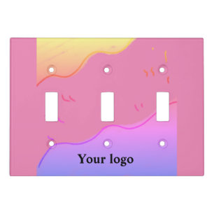 simple minimal elegant colorful design custom add  light switch cover