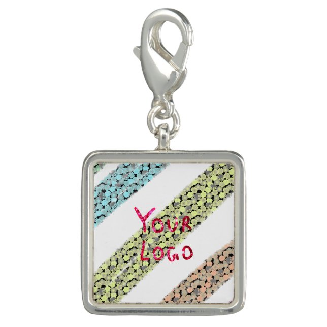 Simple minimal elegant custom add your name letter charm (Front)