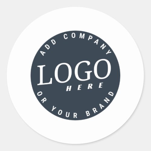 Simple Minimal Elegant Custom Business Logo Classic Round Sticker