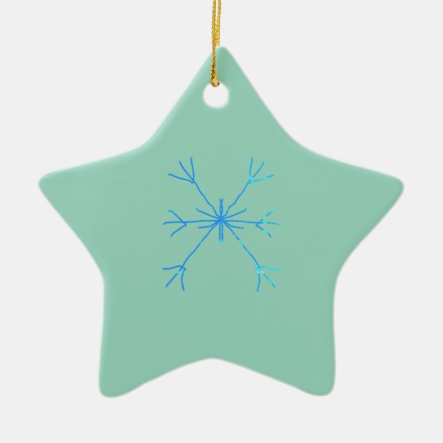 Simple minimal elegant custom circle photo collage ceramic ornament (Front)