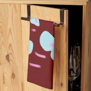 Simple minimal elegant custom circle photo collage kitchen towel