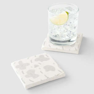 Simple minimal elegant custom circle photo collage stone coaster