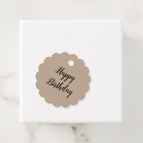 simple minimal elegant custom happy birthday gift  favor tags