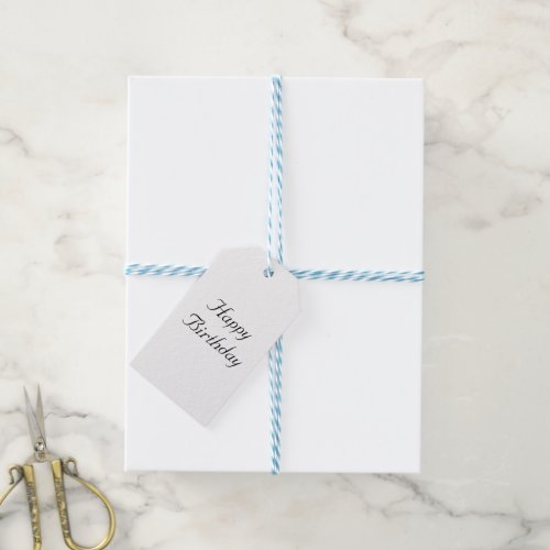 simple minimal elegant custom happy birthday gift  gift tags