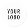 Simple minimal elegant custom logo company  classic round sticker