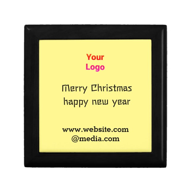 Simple minimal elegant custom logo here compan lar gift box (Front)