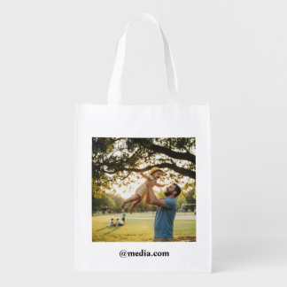Simple minimal elegant custom logo here company ba grocery bag