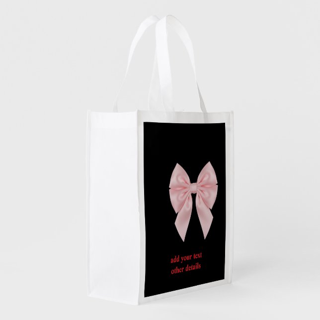 Simple minimal elegant custom logo here company ba grocery bag (Back Side)