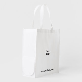 Simple minimal elegant custom logo here company ba grocery bag
