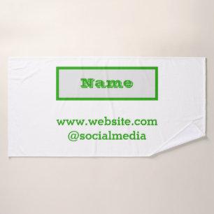 Simple minimal elegant custom logo here company bath towel