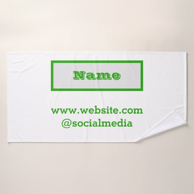 Simple minimal elegant custom logo here company    bath towel (Bath Towel)