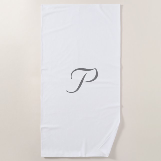 Simple minimal elegant custom logo here company    beach towel (Front)