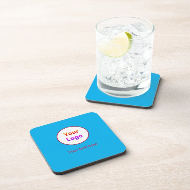 Simple minimal elegant custom logo here company    beverage coaster (Right Side)