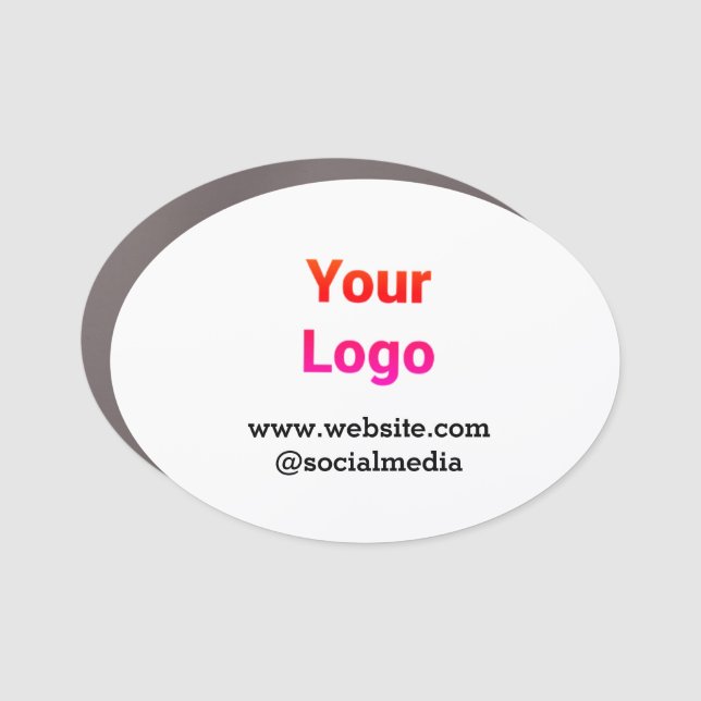 Simple minimal elegant custom logo here company  c car magnet (Front)