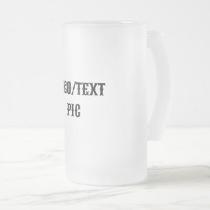 Simple minimal elegant custom logo here company c frosted glass beer mug