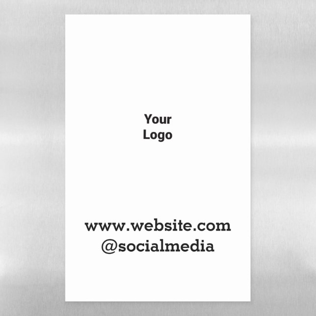 Simple minimal elegant custom logo here company  c magnetic dry erase sheet (Vertical)