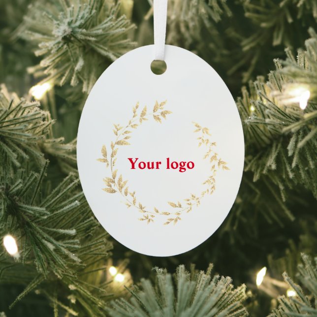 Simple minimal elegant custom logo here company  c metal ornament (Insitu)