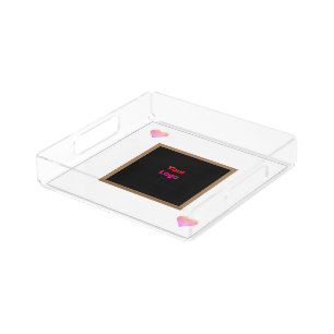 Simple minimal elegant custom logo here company cl acrylic tray