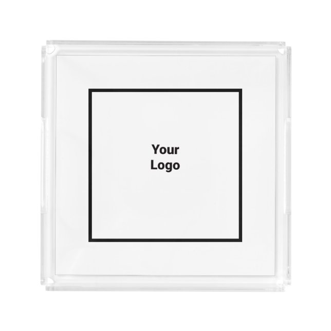 Simple minimal elegant custom logo here company cl acrylic tray (Front)