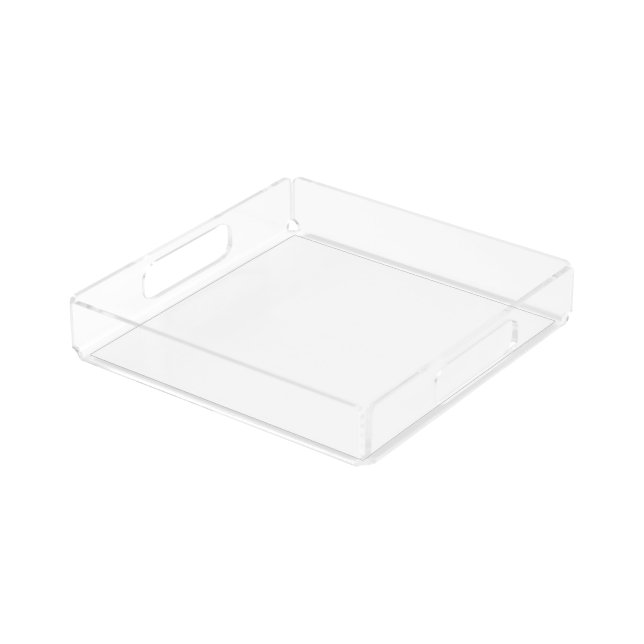 Simple minimal elegant custom logo here company cl acrylic tray (Angled)