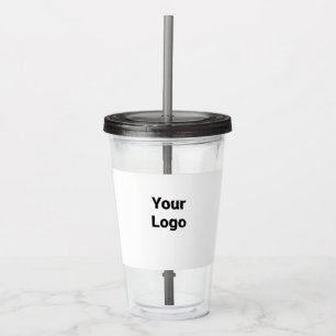 Simple minimal elegant custom logo here company cl acrylic tumbler