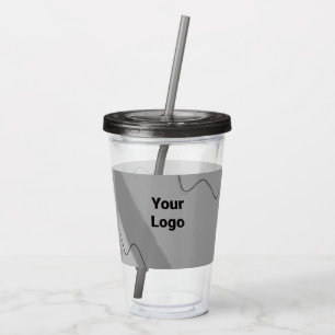 Simple minimal elegant custom logo here company cl acrylic tumbler