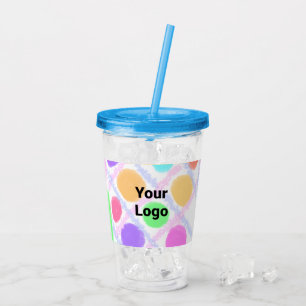 Simple minimal elegant custom logo here company cl acrylic tumbler