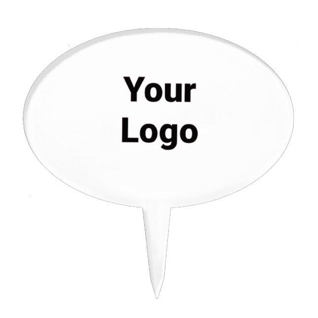 Simple minimal elegant custom logo here company cl cake topper (Front)