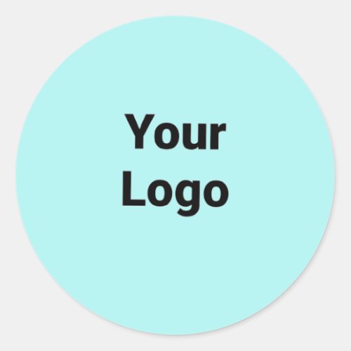 Simple minimal elegant custom logo here company cl classic round sticker