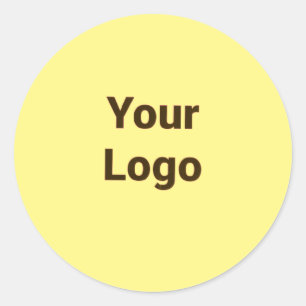 Simple minimal elegant custom logo here company cl classic round sticker