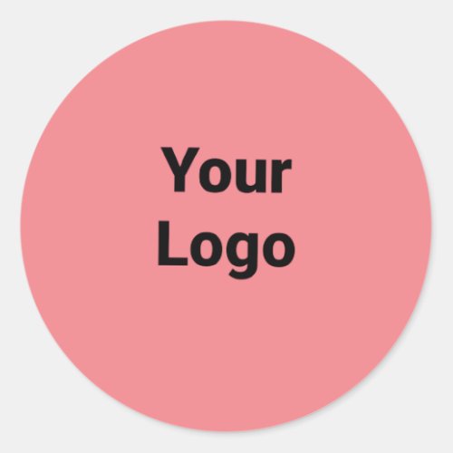 Simple minimal elegant custom logo here company cl classic round sticker