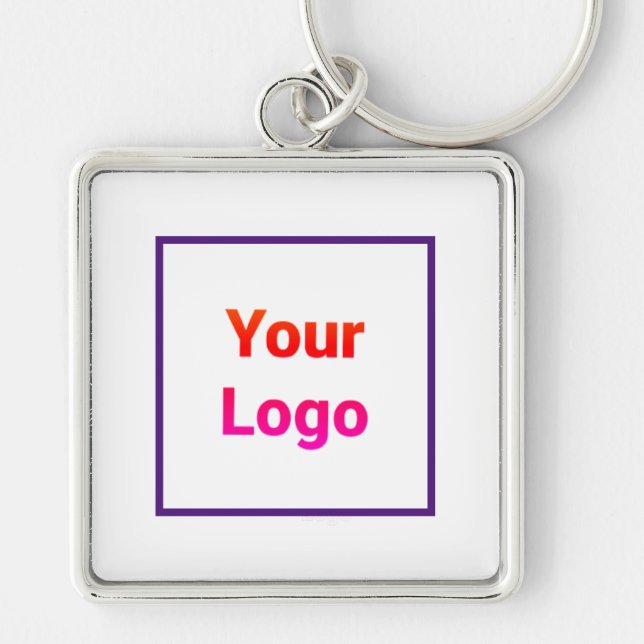 Simple minimal elegant custom logo here company cl keychain (Front)