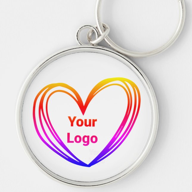 Simple minimal elegant custom logo here company cl keychain (Front)