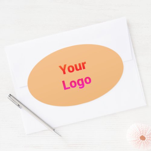 Simple minimal elegant custom logo here company cl oval sticker