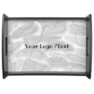 Simple minimal elegant custom logo here company cl serving tray