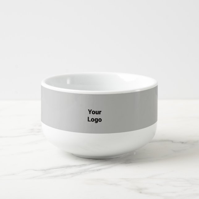 Simple minimal elegant custom logo here company cl soup mug (Front)