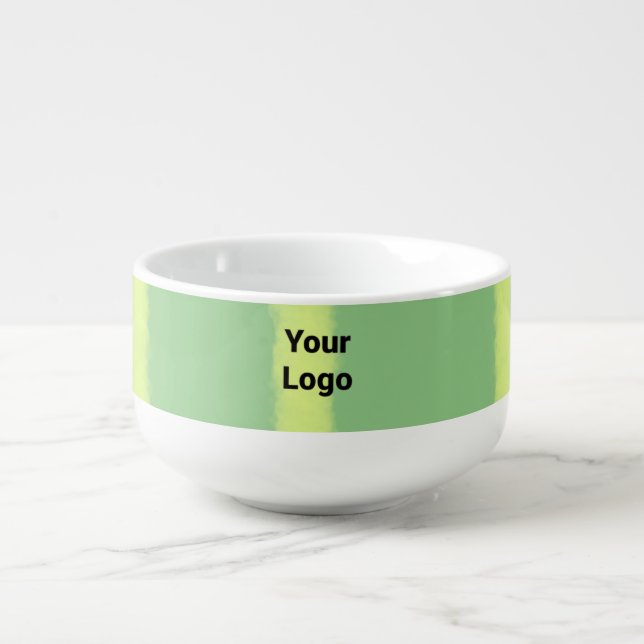 Simple minimal elegant custom logo here company cl soup mug (Front)