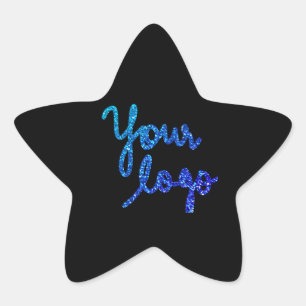 Simple minimal elegant custom logo here company cl star sticker