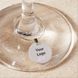 Simple minimal elegant custom logo here company cl wine charm