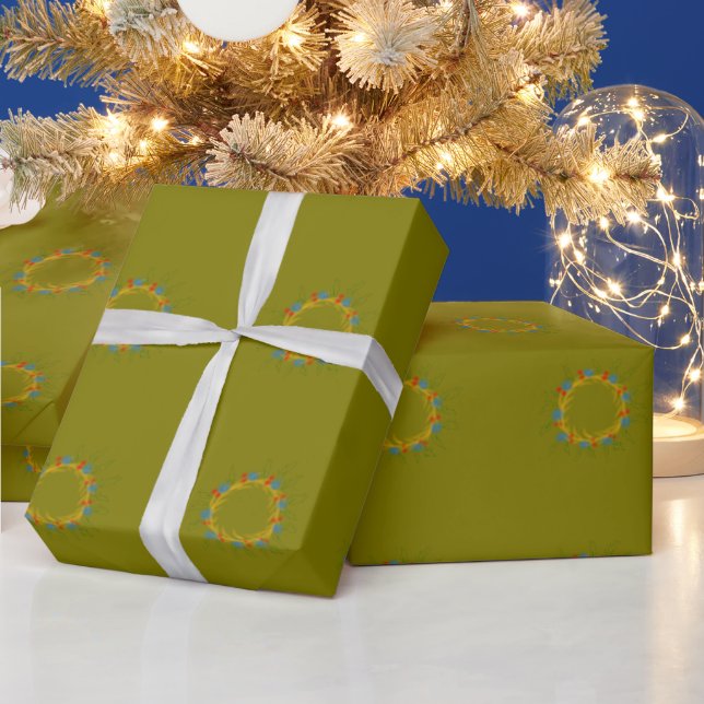 Simple minimal elegant custom logo here company cl wrapping paper (Holidays)