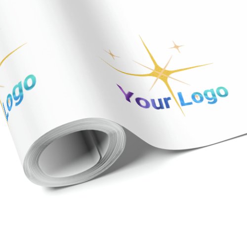 Simple minimal elegant custom logo here company cl wrapping paper