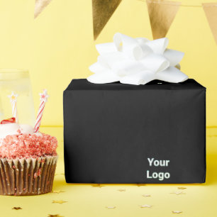 Simple minimal elegant custom logo here company cl wrapping paper