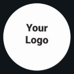 Simple minimal elegant custom logo here company classic round sticker<br><div class="desc">Design</div>