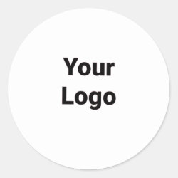 Simple minimal elegant custom logo here company classic round sticker
