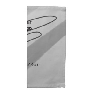 Simple minimal elegant custom logo here company cloth napkin