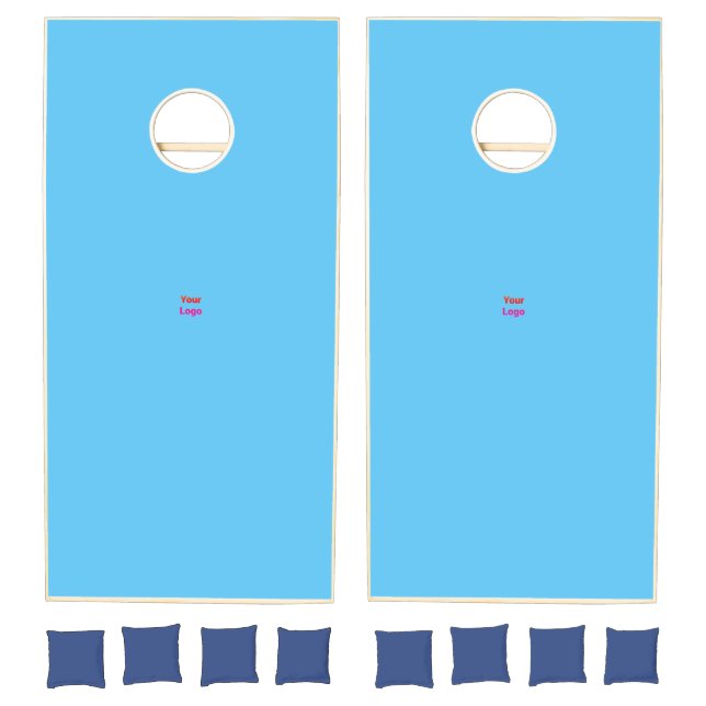 Simple minimal elegant custom logo here company co cornhole set (Set)