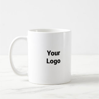 Simple minimal elegant custom logo here company  coffee mug