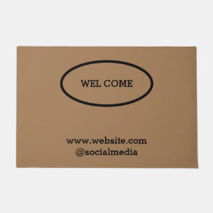 Simple minimal elegant custom logo here company  d doormat