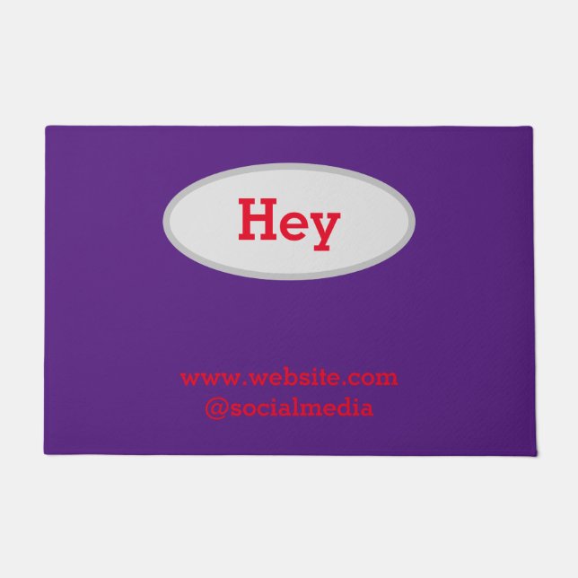 Simple minimal elegant custom logo here company  d doormat (Front)